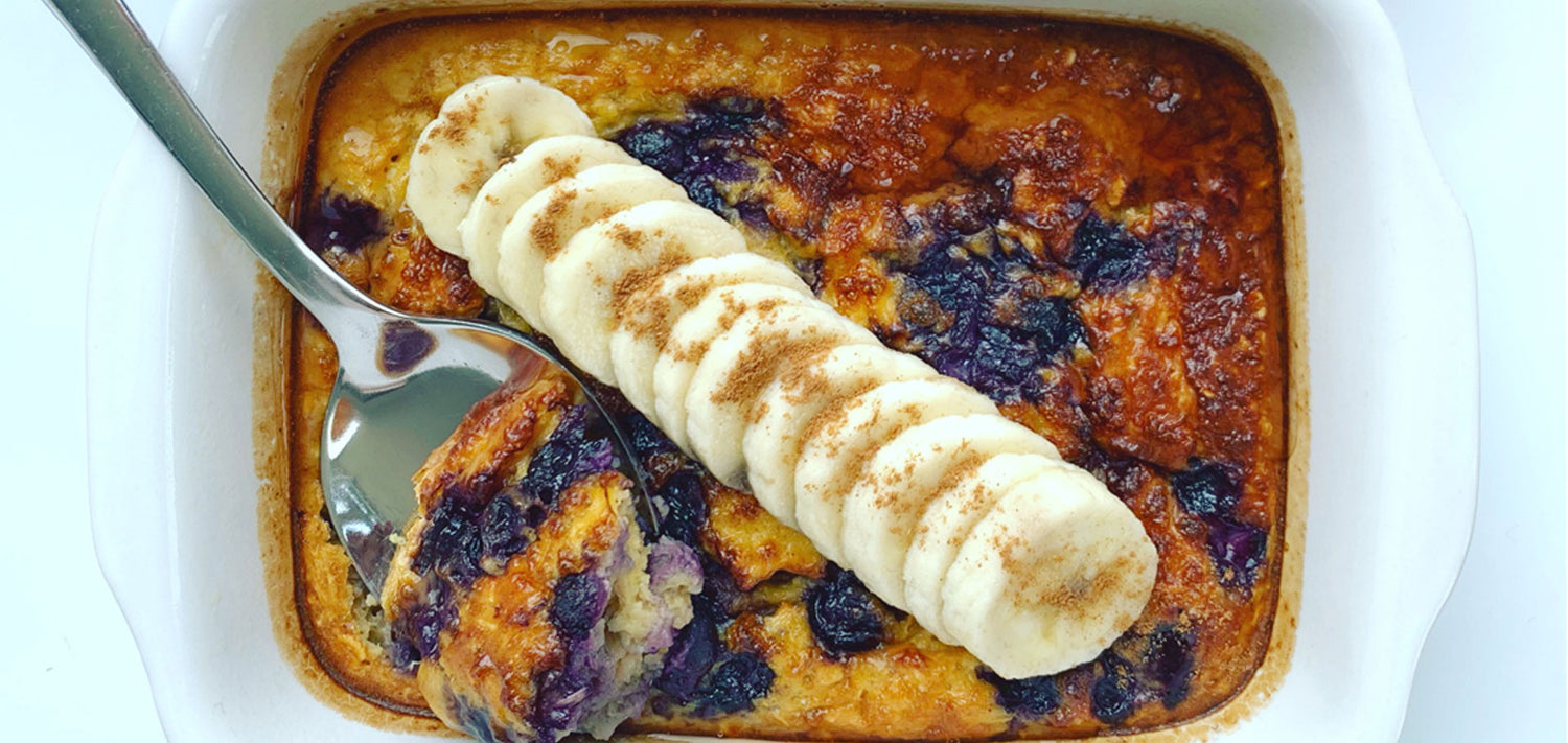 Feel Good Food | Banana & Blueberry Baked Oats