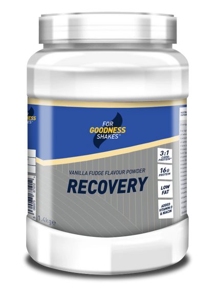 FGS Recovery Powder in tasty Vanilla Fudge flavour - the perfect post-activity recovery product.